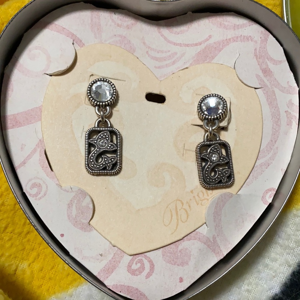 Vintage NWT Brighton silver earrings pacific heights
